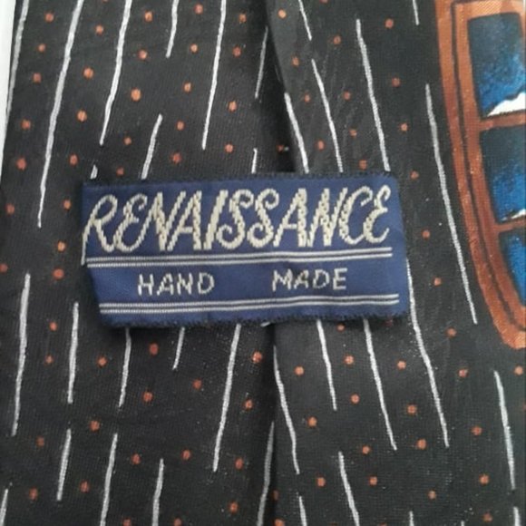 RENAISSANCE NECKTIE - CLASSIC CHRISTMAS THEME PATTERN - HAND MADE POLYESTER - Picture 3 of 3